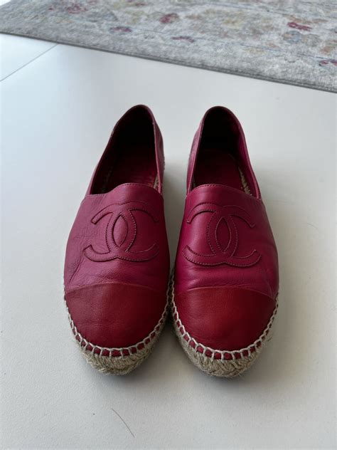 chanel espadrilles leder|authentic chanel espadrilles for sale.